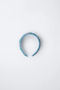BEADED FLOWERS HEADBAND