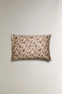 TAIE D’OREILLER SATIN IMPRIMÉ FLEUR