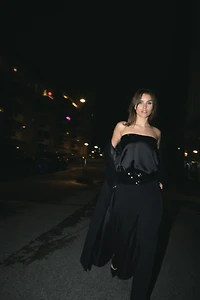 PANTALON BALLON À PLIS