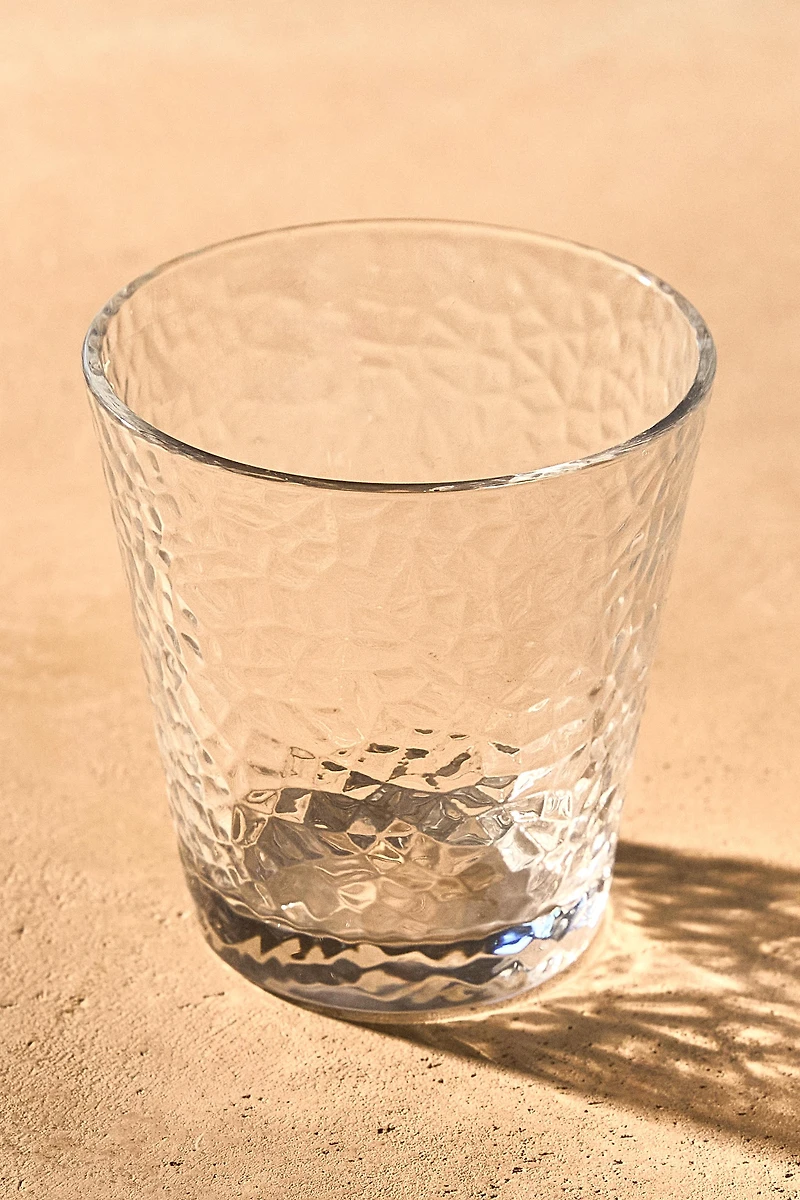 RAISED DESIGN GLASS TUMBLER