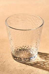 RAISED DESIGN GLASS TUMBLER