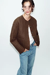 RUSTIC QUILTED LINEN JACKET