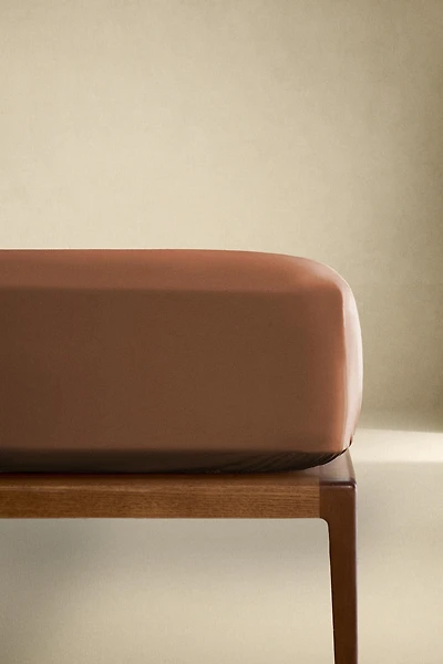 PERCALE COTTON FITTED SHEET | 15.7" THICK (300 THREAD COUNT)