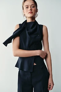 SCARF PEPLUM TOP