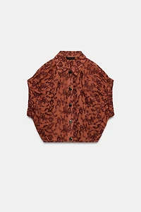 EMBROIDERED ELASTICIZED TOP