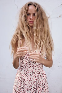 ROBE MI-LONGUE IMPRIMÉE EN POPELINE