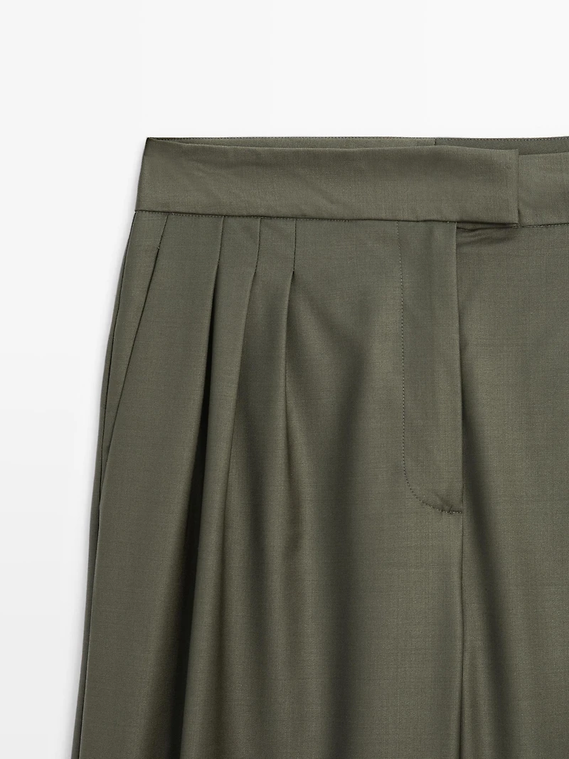 Darted wool blend trousers - STUDIO