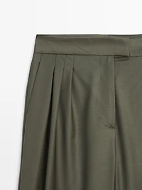 Darted wool blend trousers - STUDIO