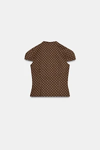 TOP EN POPELINE À POIS