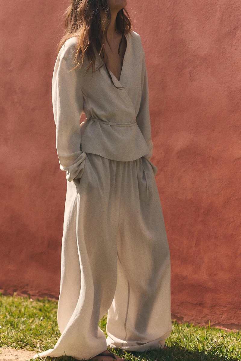 PANTALON PALAZZO NŒUD
