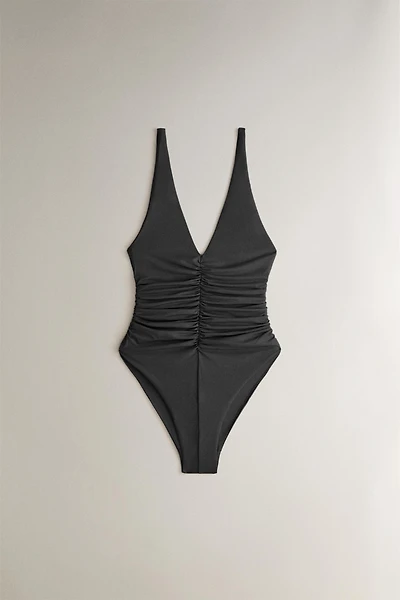 GATHERED BEACH SWIMSUIT