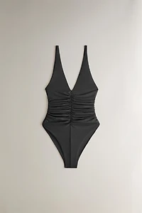 GATHERED BEACH SWIMSUIT