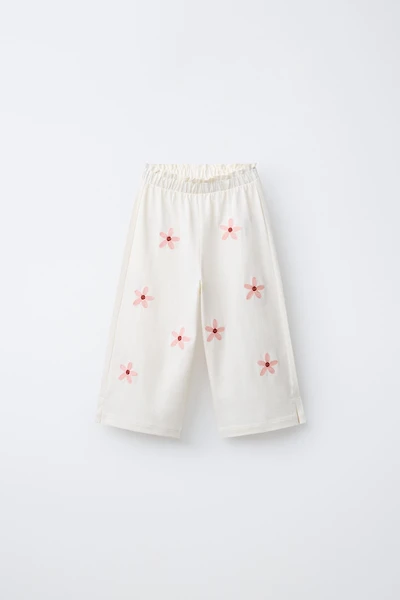 EMBROIDERED FLORAL CULOTTES