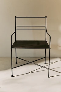 OUTDOOR WROUGHT IRON ARMCHAIR