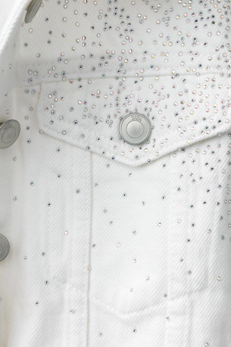 RHINESTONE DENIM VEST