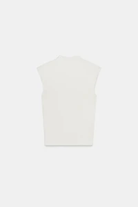 EMBOSSED FLORAL JEWEL TOP