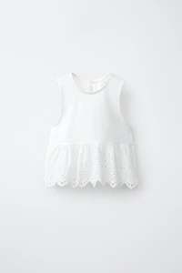 SWISS EMBROIDERY CONTRAST T-SHIRT