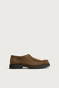 LEATHER LUG SOLE SHOES