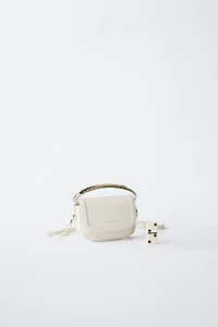 METALLIC HANDLE CROSSBODY BAG