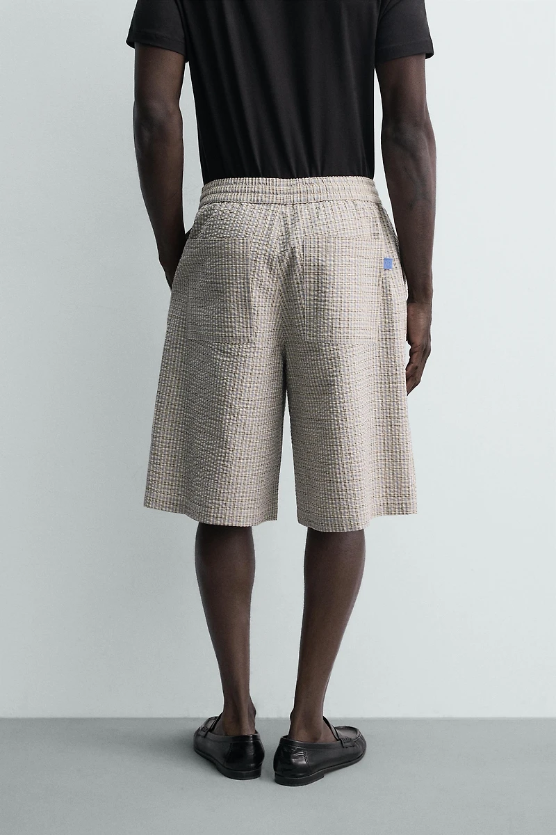 SHORT À CARREAUX TEXTUR