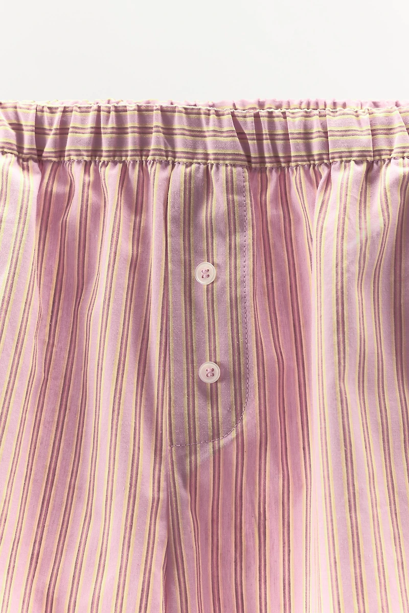 STRIPED SHORTS WITH COTTON