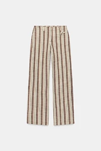 STRIPED STRAIGHT LEG PANTS