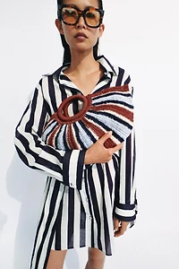 WOVEN EFFECT HANDBAG