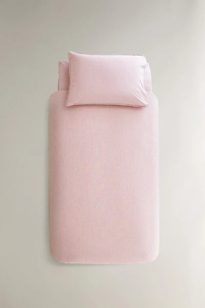 KIDS GINGHAM COTTON DUVET COVER