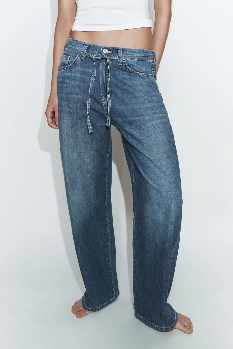 JEAN DENIM TRF RELAXED TAILLE MOYENNE