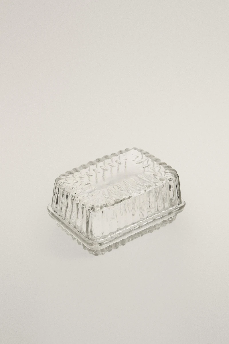 GLASS BUTTER DISH