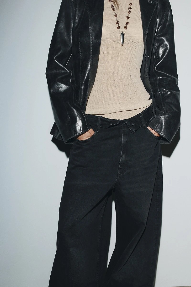 JEAN TAILLE MI-HAUTE TRF À PLIÉE