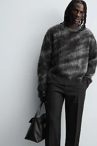 BRUSHED JACQUARD JUMPER