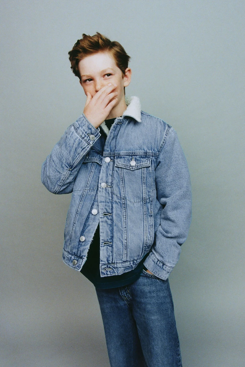 FLEECE DENIM JACKET