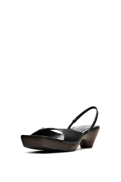 Wood heel sandal