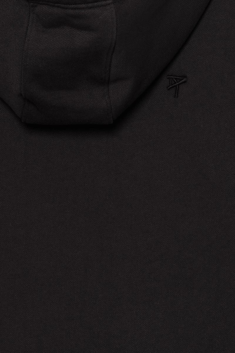 CROPPED FIT ZIPPER HOODIE SWEATSHIRT