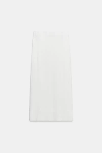 RIBBED KNIT MIDI SKIRT