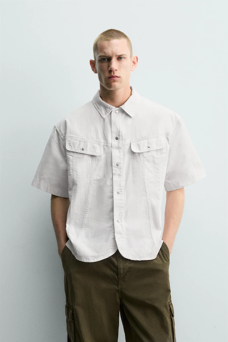 WASHED BOXY FIT OVERSHIRT