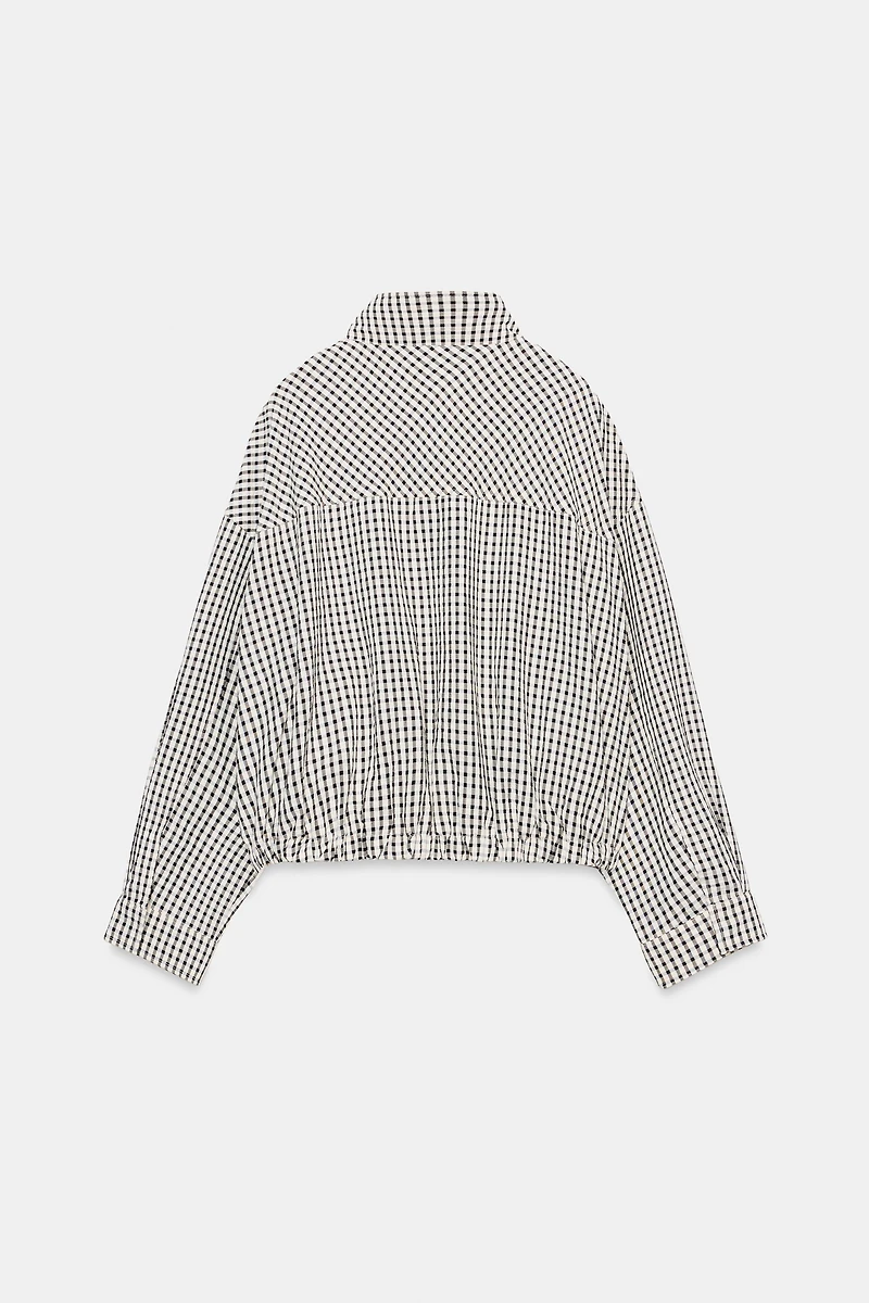 PLAID BOMBER JACKET