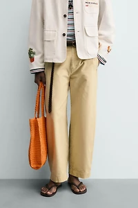 WASHED BALLOON FIT PANTS