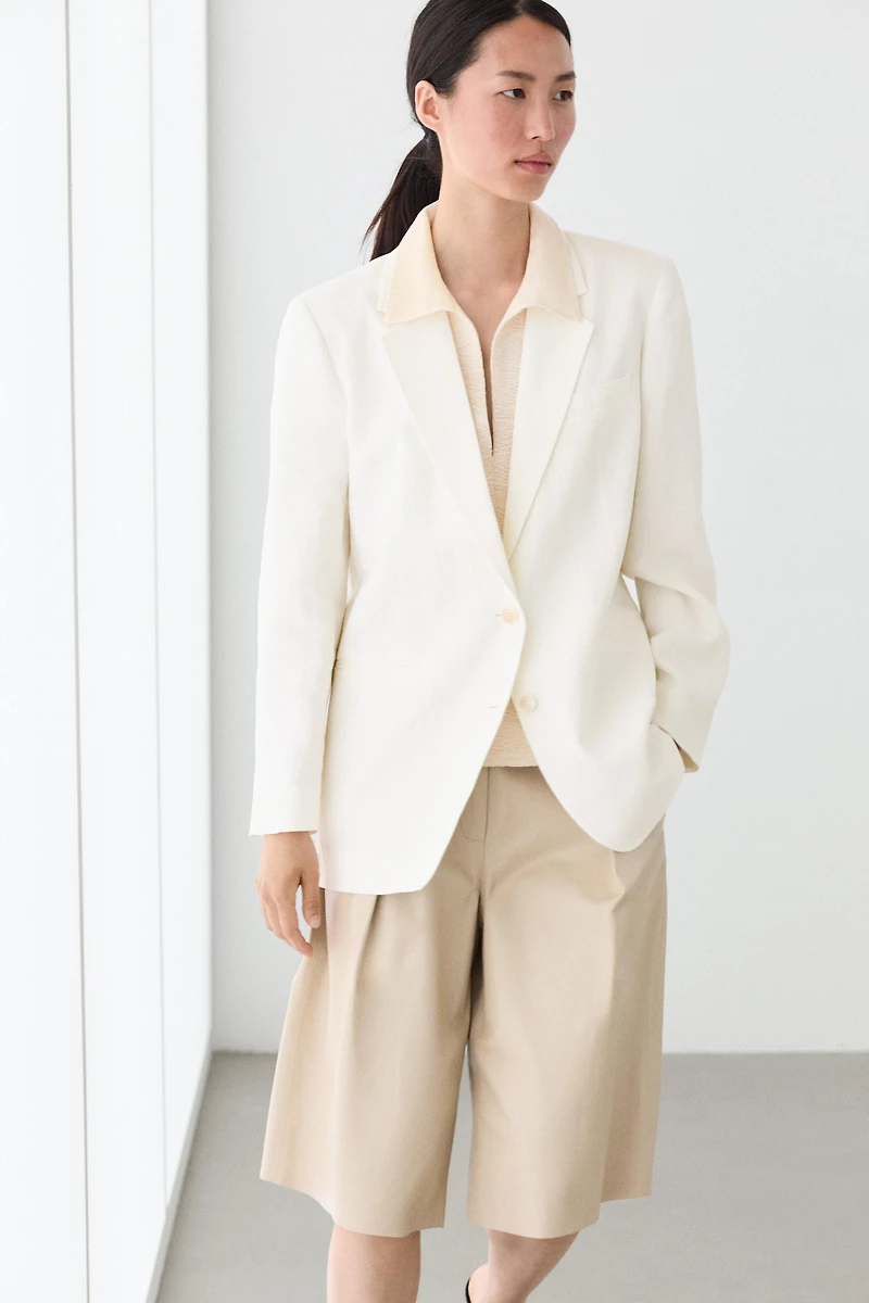 100% linen oversize blazer
