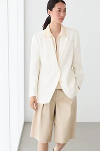 100% linen oversize blazer