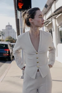 SOFT BUTTON CARDIGAN