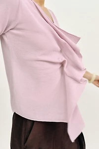 RUFFLED KNIT TOP