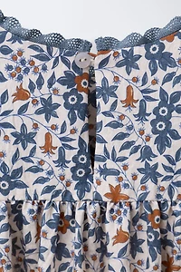 LACE FLORAL PRINT DRESS