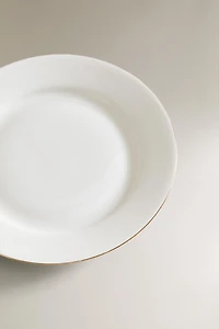 RIMMED BONE CHINA DESSERT PLATE