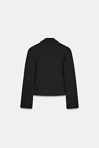 PUFF SLEEVE PEPLUM BLAZER