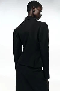 PUFF SLEEVE PEPLUM BLAZER