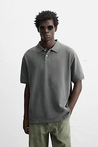 WASHED PIQUÉ POLO SHIRT