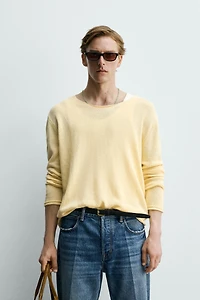 RELAXED FIT TEXTURED SWEATER