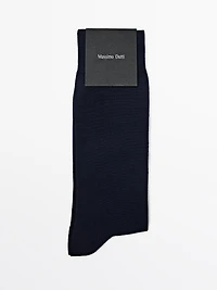 Chaussettes en maille lisse de laine mélangée